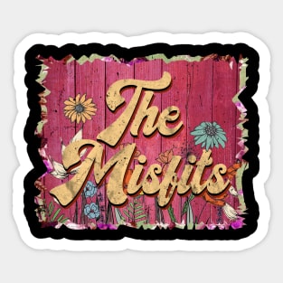 Classic Misfits Personalized Flowers Proud Name Sticker